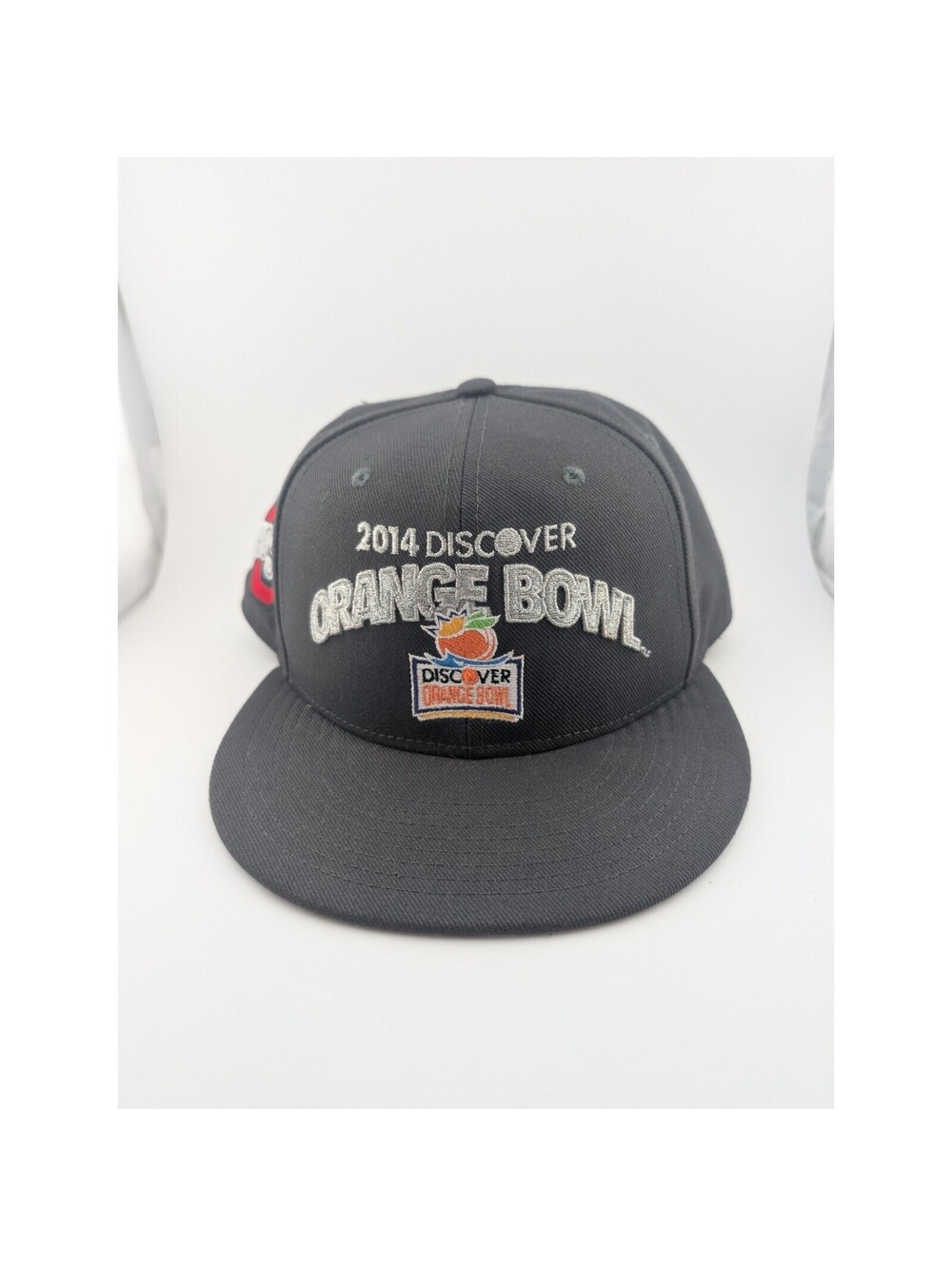 2014 Orange Bowl Hat Ohio State Nike True Flat Brim Grey Discover Snap Back